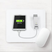Smartphone, das mit Powerbank auflädt Mousepad (Mit Mouse)