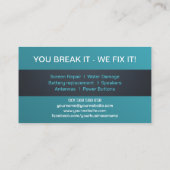 Smartphone Express-Reparatur Visitenkarte (Rückseite)