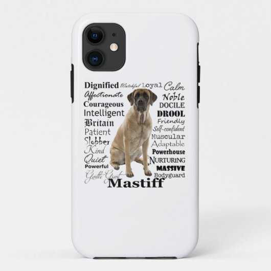 Smartphone-Fall Mastiff Traits Case-Mate iPhone Hülle (Rückseite)