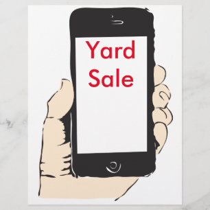 Smartphone-Garagenverkauf Flyer