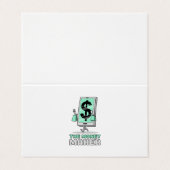 Smartphone mit Dollarzeichen Visitenkarten (Außenseite Aufgefaltet)