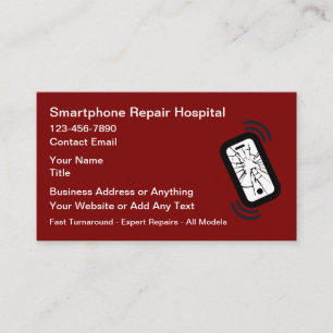Smartphone-Reparaturshop Einfach Visitenkarte