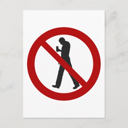 Smartphone-Zombies verboten Postkarte (Vorderseite)
