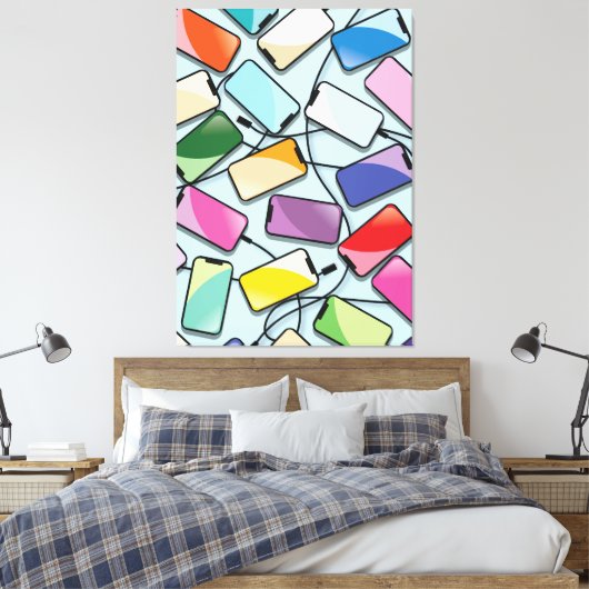 Smartphones mit einer Note Leinwanddruck (Insitu (Schlafzimmer))