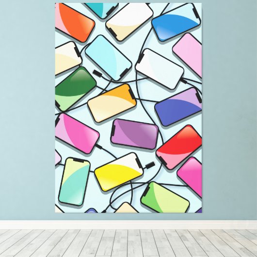 Smartphones mit einer Note Leinwanddruck (Insitu (Holzboden))