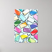 Smartphones mit einer Note Leinwanddruck (Vorderseite)