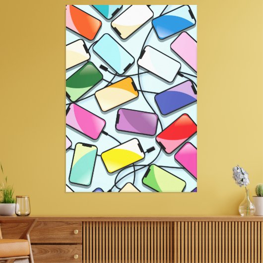 Smartphones mit einer Note Leinwanddruck (Insitu (Wohnzimmer))