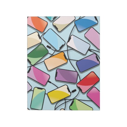 Smartphones mit einer Note Notizblock (Rotiert)