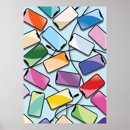 Smartphones mit einer Note Poster (Vorne)