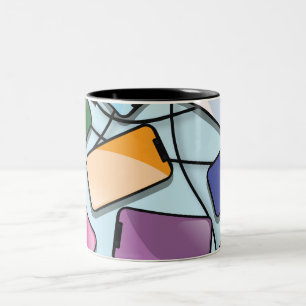 Smartphones mit einer Note Zweifarbige Tasse