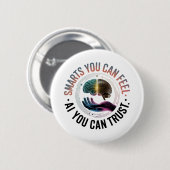 Smarts, die Sie fühlen können - AI Brain Futuristi Button (Vorne & Hinten)