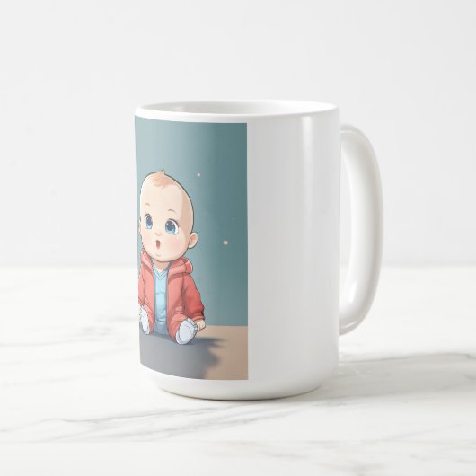 Smarty Baby - Tiny Thinker Face Kaffeetasse (VorderseiteRechts)