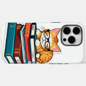 Smarty Cat auf einem Stapel Case-Mate iPhone Hülle (Rückseite (Horizontal))