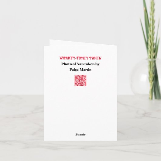 Smarty-Extravagant Pants Funny Karte (Rückseite)