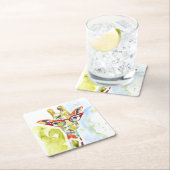 Smarty-Hosen Giraffe Rechteckiger Pappuntersetzer (Vor Ort)