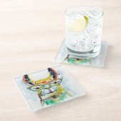 Smarty-Hosen Lama Glasuntersetzer (Schrägansicht)