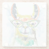 Smarty-Hosen Lama Glasuntersetzer (Rückseite)