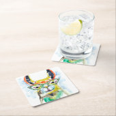 Smarty-Hosen Lama Rechteckiger Pappuntersetzer (Vor Ort)