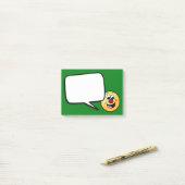 Smarty keucht Gesicht Grumpey Post-it Klebezettel (Auf Schreibtisch)
