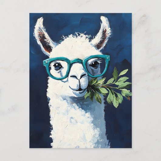 Smarty Llama Chic Feiertagspostkarte (Vorderseite)