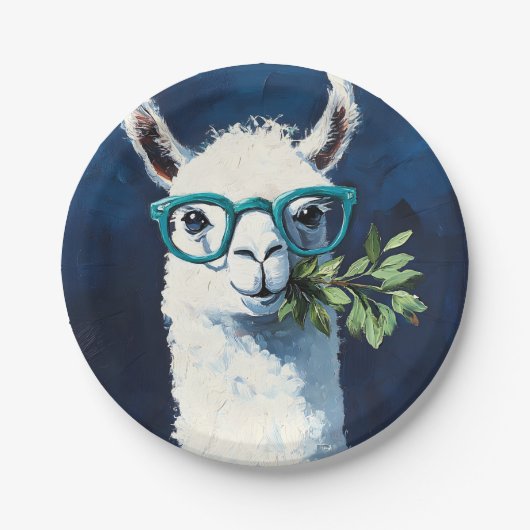 Smarty Llama Chic Pappteller (Vorderseite)