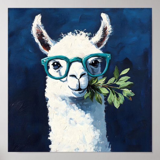 Smarty Llama Chic Poster (Vorne)