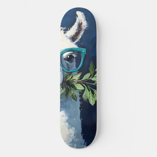 Smarty Llama Chic Skateboard (Vorderseite)