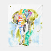Smarty-Pants-Elefant Fleecedecke (Vorderseite)