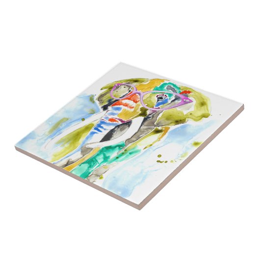 Smarty-Pants-Elefant Fliese (Seite)