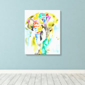 Smarty-Pants-Elefant Leinwanddruck (Insitu (Holzboden))