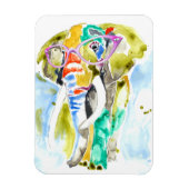 Smarty-Pants-Elefant Magnet (Vertikal)