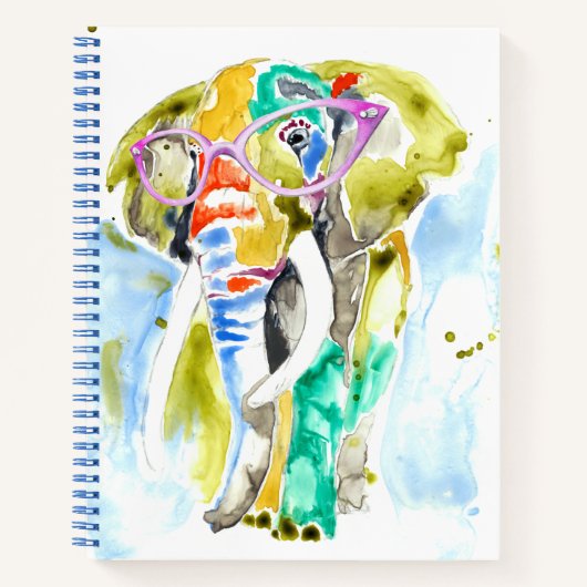 Smarty-Pants-Elefant Notizblock (Vorderseite)