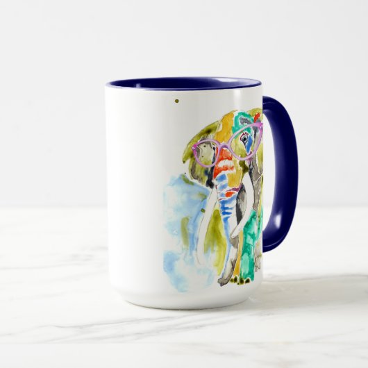 Smarty-Pants-Elefant Tasse (VorderseiteRechts)