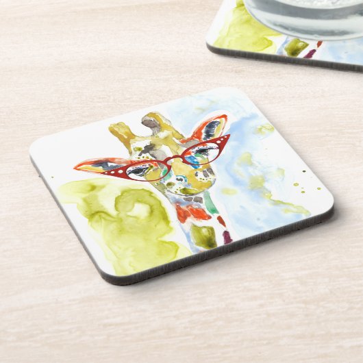 Smarty-Pants Giraffe Getränkeuntersetzer (Linke Seite)