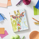 Smarty-Pants Giraffe iPad Pro Cover<br><div class="desc">Dieser Aquarelldruck zeichnet sich durch eine farbenfrohe Giraffe in Brillen aus | von Jennifer Goldberger</div>