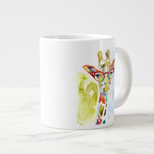 Smarty-Pants Giraffe Jumbo-Tasse (Vorderseite Rechts)