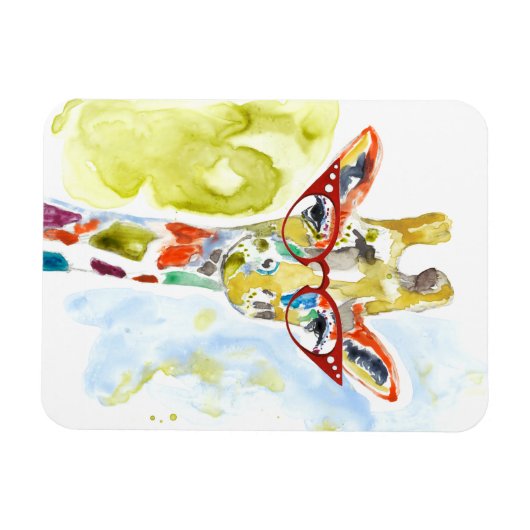 Smarty-Pants Giraffe Magnet (Horizontal)