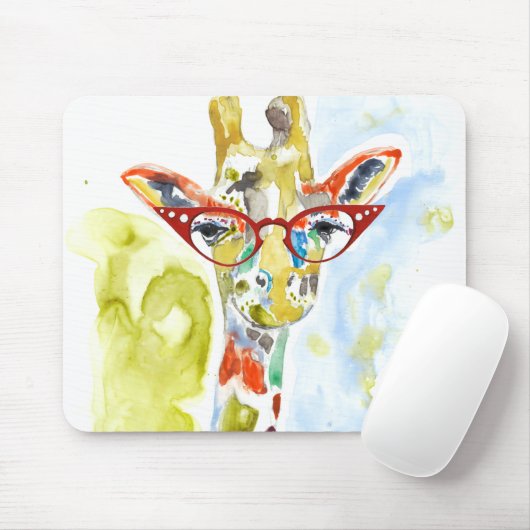 Smarty-Pants Giraffe Mousepad (Mit Mouse)