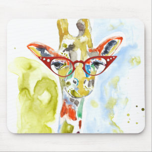 Smarty-Pants Giraffe Mousepad