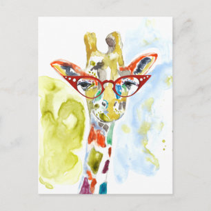 Smarty-Pants Giraffe Postkarte