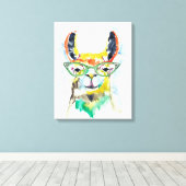 Smarty-Pants Llama Leinwanddruck (Insitu (Holzboden))