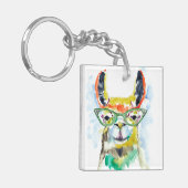 Smarty-Pants Llama Schlüsselanhänger (Vorderseite links)