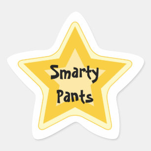 Smarty Pants - Sarcastic Gold Star Awards Stern-Aufkleber