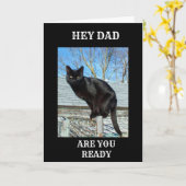 *SMARTY PANTS SCHWARZE KATZE FÜR VATERS** GEBURTST KARTE (Gelbe Blume)