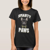 Smarty Paws Französischer Bulldoghund mit Brille T-Shirt (Vorderseite)