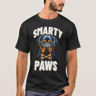 Smarty Paws Rottweiler Hund mit Brille T-Shirt