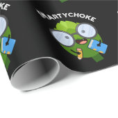 Smartychoke Funny Artichoke Pun Dark BG Geschenkpapier (Rolleneckpunkt)