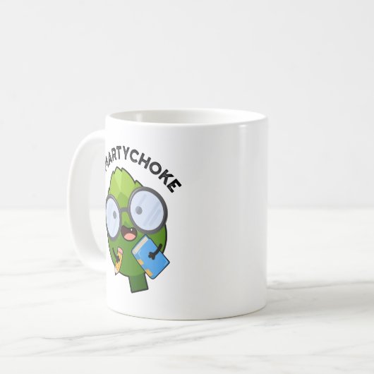 Smartychoke Funny Artichoke Pun Kaffeetasse (Vorderseite Links)