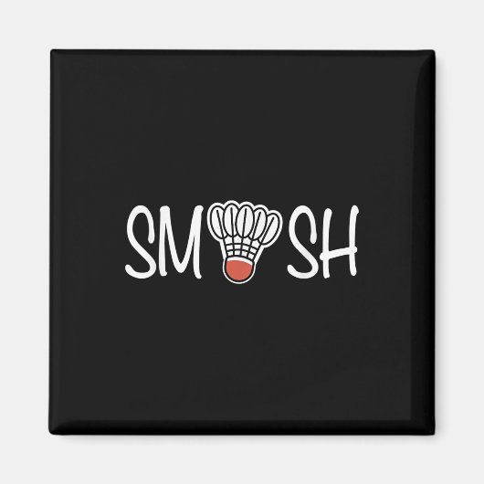 Smash Badminton - Badminton Player - Shuttle Raque Magnet (Vorne)