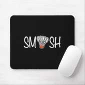 Smash Badminton - Badminton Player - Shuttle Raque Mousepad (Mit Mouse)